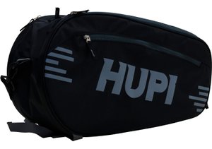 Raqueteira HUPI Pro Preto e Cinza para Beach Tennis e Padel
