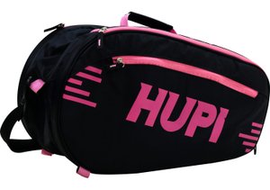 Raqueteira HUPI Pro Preto e Rosa para Beach Tennis e Padel