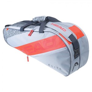 Raqueteira Head Tênis Elite Combi 6R New Cinza e Laranja