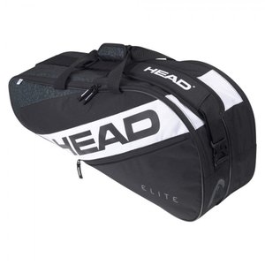 Raqueteira HEAD Tênis Elite Combi 6R New Preto e Branco
