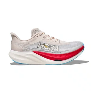 Tênis HOKA Rocket X 3 Masculino Branco e Vermelho