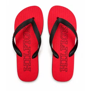 Chinelo Tommy Hilfiger Rubber Masculino Vermelho e Preto