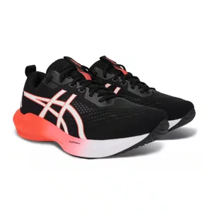 Tênis ASICS GEL-Nagoya 8 Preto/Vermelho – Conforto, Amortecimento