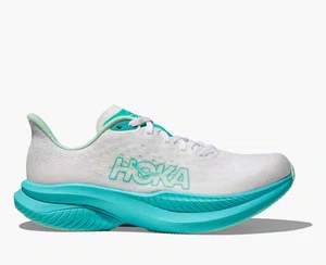 Tênis HOKA Mach 6 Feminino - Branco/Azul