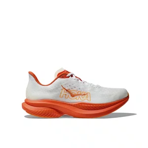 Tênis HOKA Mach 6 Masculino Branco/Laranja