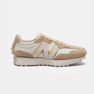 Tênis New Balance 327 v1 Bege e Dourado