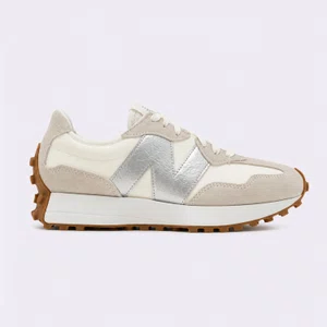 Tênis New Balance 327 v1 Feminino Branco Off e Prata