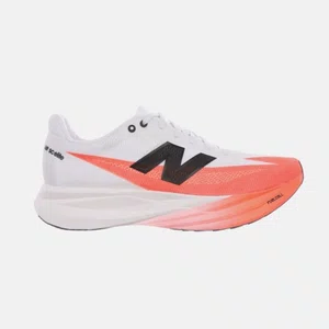 Tênis New Balance FuelCell SuperComp Elite v5 Feminino Branco/Laranja Neon