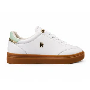 Tênis Tommy Hilfiger TH Chic Sneaker Feminino Branco e Verde