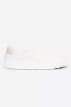 Tênis Tommy Hilfiger Leather Debossed Logo Court Masculino Branco