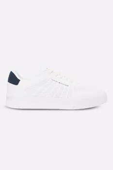Tênis Tommy Hilfiger Logo Knit Court Masculino Branco