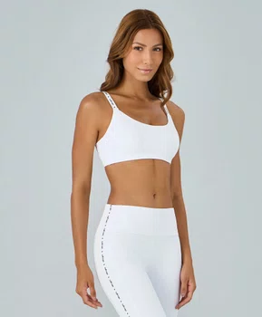 Top Elástico Personalizado Alto Giro Branco