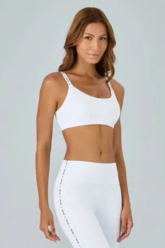 Top Elástico Personalizado Alto Giro Feminino Branco