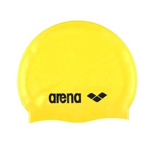 Touca de Natação Arena Classic Silicone Amarelo e Preto