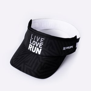 Viseira Para Corrida HUPI Live Love Run Preta