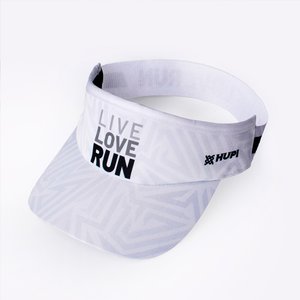 Viseira Para Corrida HUPI Live Love Run Branca