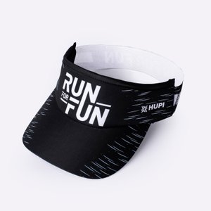 Viseira Para Corrida HUPI Run For Fun Preta   Viseira Para Corrida HUPI Run For Fun Preta
