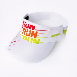 Viseira Para Corrida HUPI Running Run Run Run Branca Viseira Para Corrida HUPI Running Run Run Run Branca