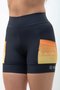 Bermuda Compressão Feminina HUPI Run Curta Colors Laranja