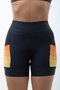 Bermuda Compressão Feminina HUPI Run Curta Colors Laranja