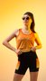 Bermuda Compressão Feminina HUPI Run Curta Colors Laranja
