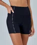 Bermuda Elástico Personalizado Alto Giro Feminina Azul