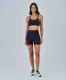 Bermuda Elástico Personalizado Alto Giro Feminina Azul