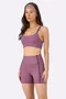 Bermuda Alto Giro Elástico Personalizado Feminina Roxo Malva