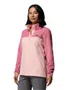 Blusa Fleece Columbia Feminina Benton Springs 1/2 Snap Pull Over II Rosa