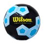 Bola de Futebol Wilson Pentagon Pro Preto e Azul