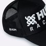 Boné HUPI Racing Preto/Branco Bordado