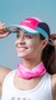 Boné para Corrida HUPI Run Azul/Rosa