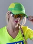 Boné para Corrida HUPI Run Fast Verde e Amarelo