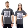 Camiseta Casual HUPI Giz Cinza