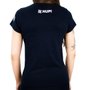 Camiseta Casual HUPI Pellt Feminina Babylook Preto
