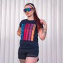Camiseta Casual HUPI Pellt Feminina Babylook Preto