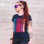 Camiseta Casual HUPI Pellt Feminina Babylook Preto