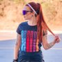Camiseta Casual HUPI Pellt Feminina Babylook Preto