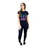 Camiseta Casual HUPI Triple Feminina Babylook Preto