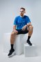 Camiseta Color Azul, Bermuda Running e Meia