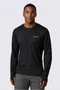 Camiseta Columbia Manga Longa Tech Trail Crew II Masculina Preta