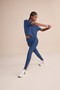Camiseta Cropped Comfort Azul