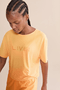Camiseta Cropped Comfort Laranja