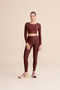 Blusa Cropped Air Move Broad Bordô