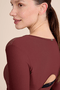 Blusa Cropped Air Move Broad Bordô