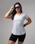 Camiseta Dry fit Feminina Cinza HUPI Smart