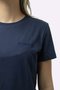 Camiseta  Feminina Columbia Basica Bordado Azul