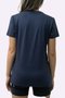 Camiseta  Feminina Columbia Basica Bordado Azul