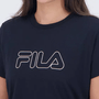Camiseta Fila Basic Outline Feminina Preta