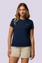 Camiseta Manga Curta Columbia Feminina Zero Rules Light Azul Marinho
